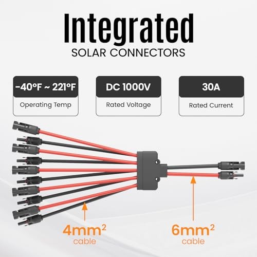 Solar Panel Connector Solar Y Branch Connectors PV Panels 10 to 2 1 Pack
