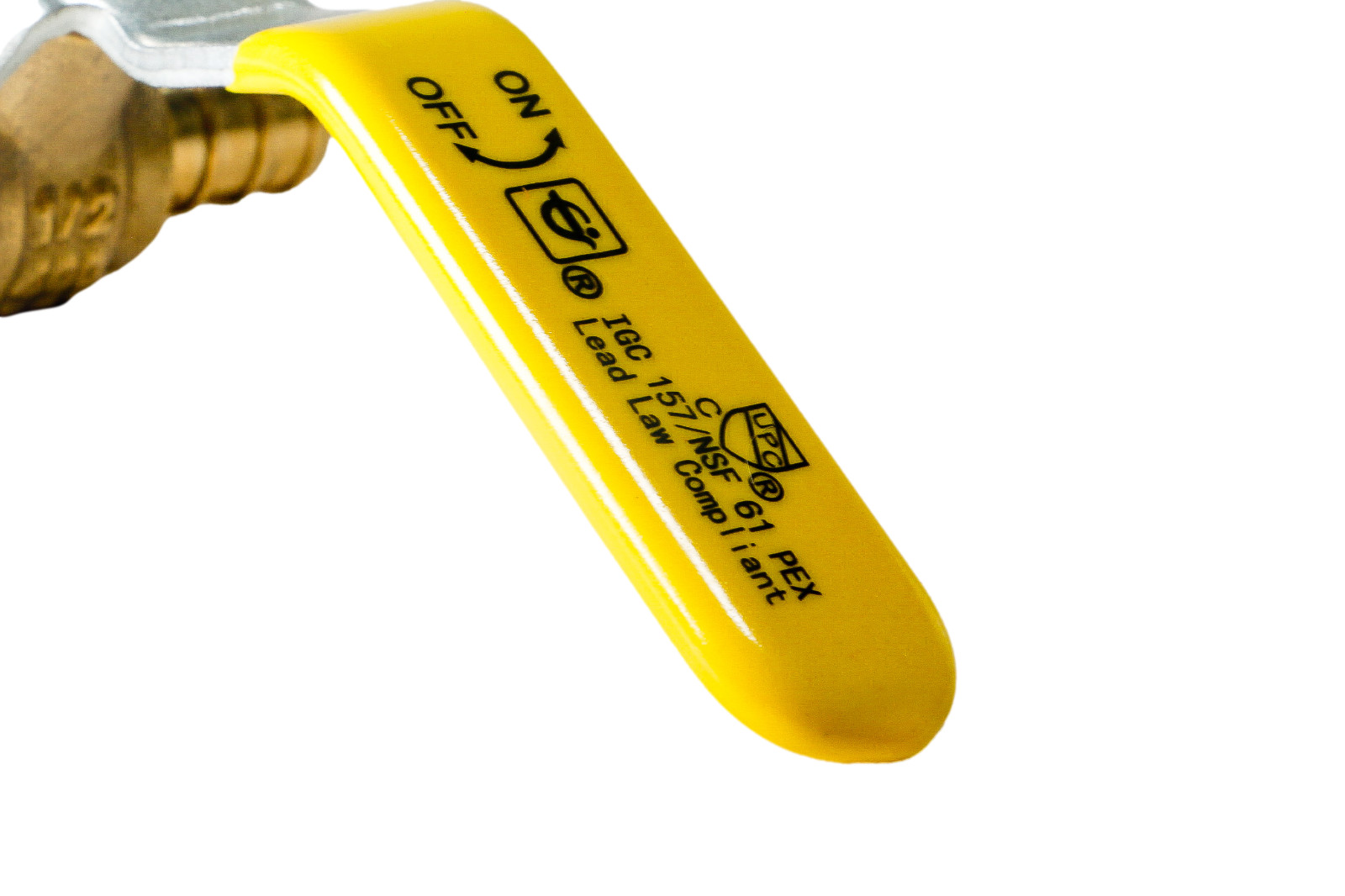 10 PIECES 1/2" PEX BRASS SHUT OFF BALL VALVE FULL PORT (LEAD-FREE)