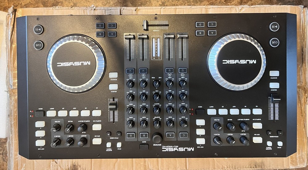 Professional MUSYSIC MU-MIDI4C USB DJ Controller with Sound Card