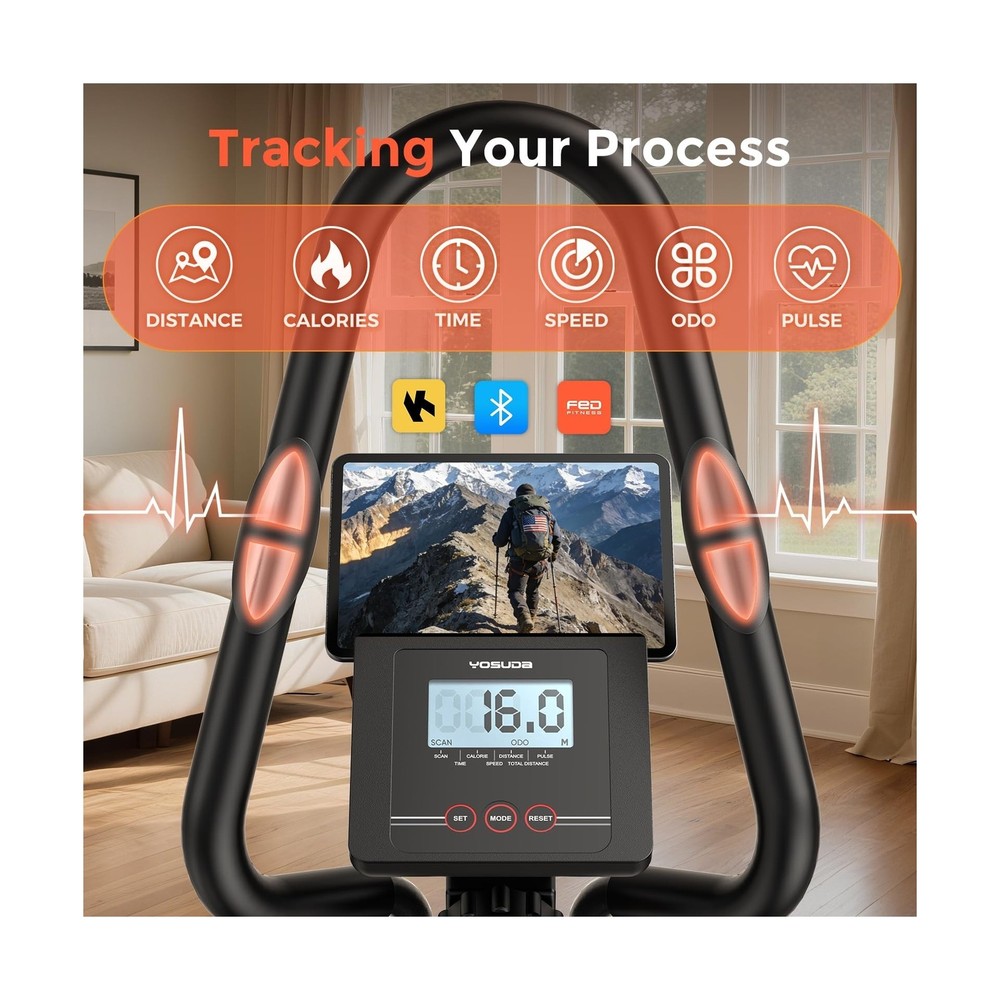 YOSUDA Elliptical Exercise Machine, Compact 3-in-1 (Elliptical + Cardio Climb...