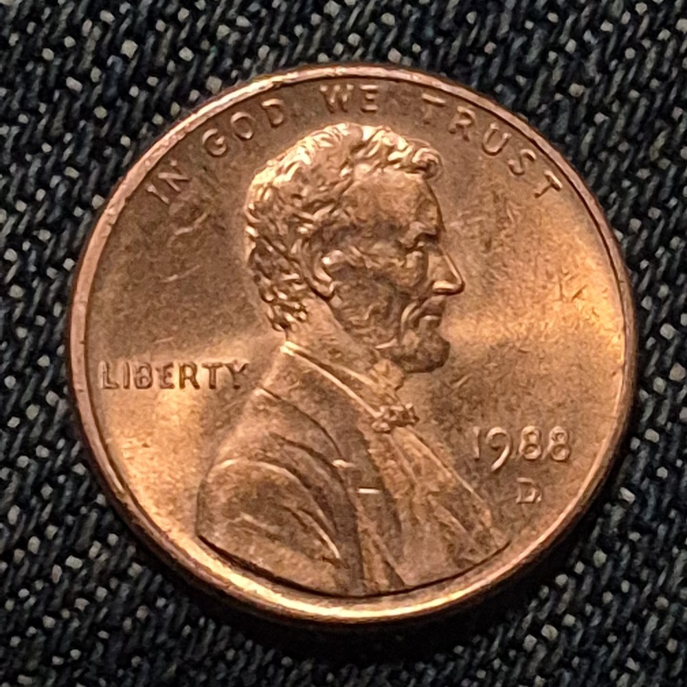 1988 D Lincoln Memorial Cent FS-901 "Flared G"