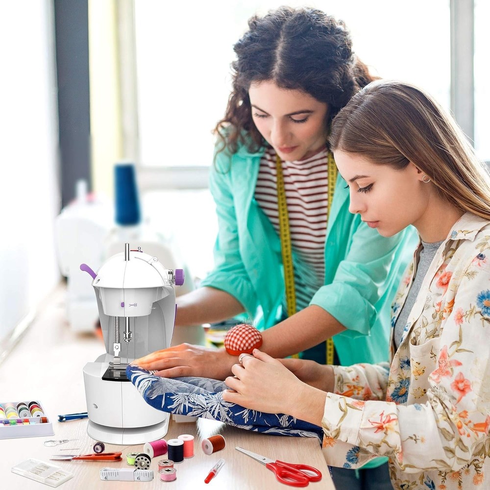 Compact Beginner Sewing Machine with Accessories, Finger Guard & Extension Table