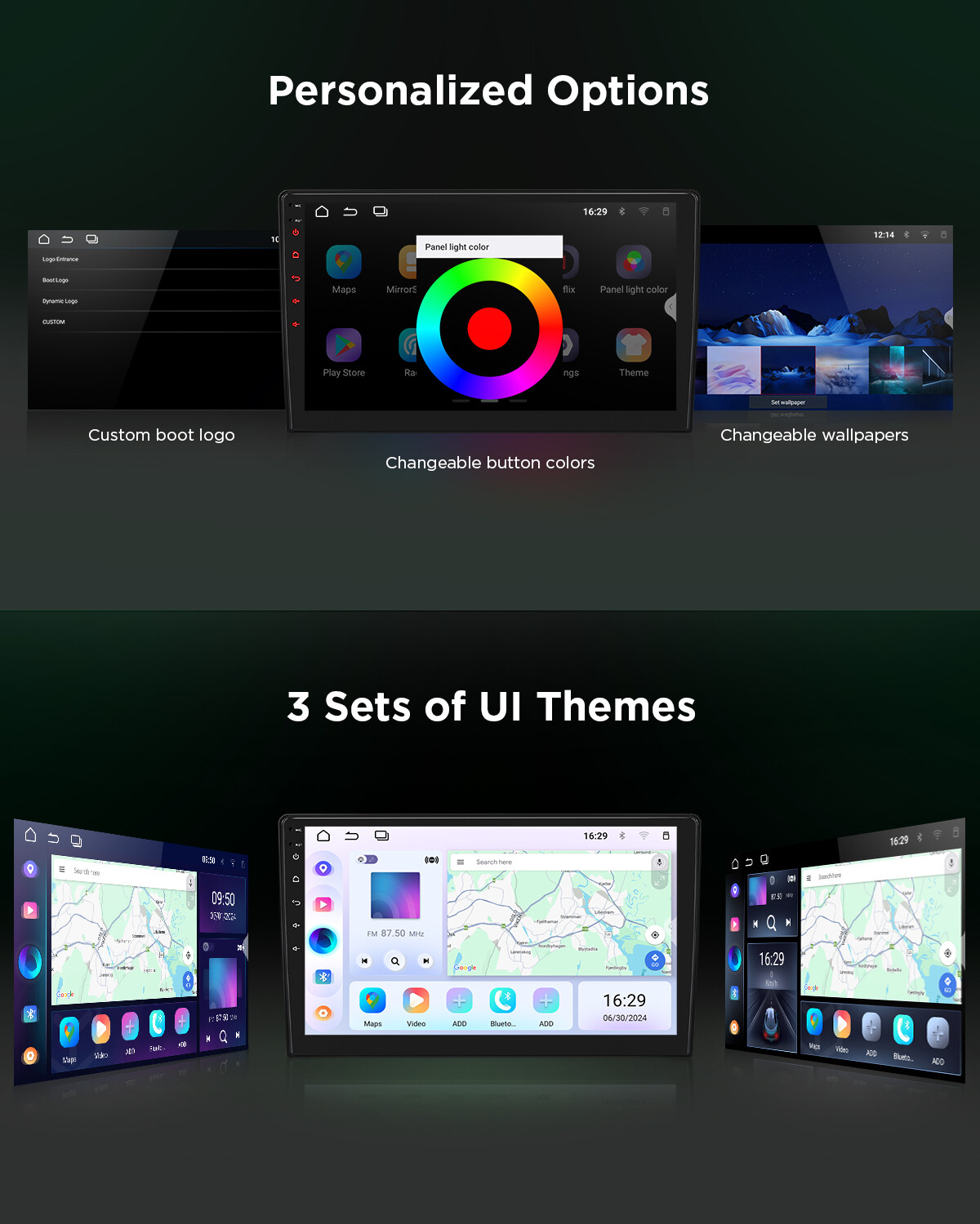For Jeep Wrangler 2007-2017 Car Stereo Apple CarPlay Android 13 Radio GPS Navi