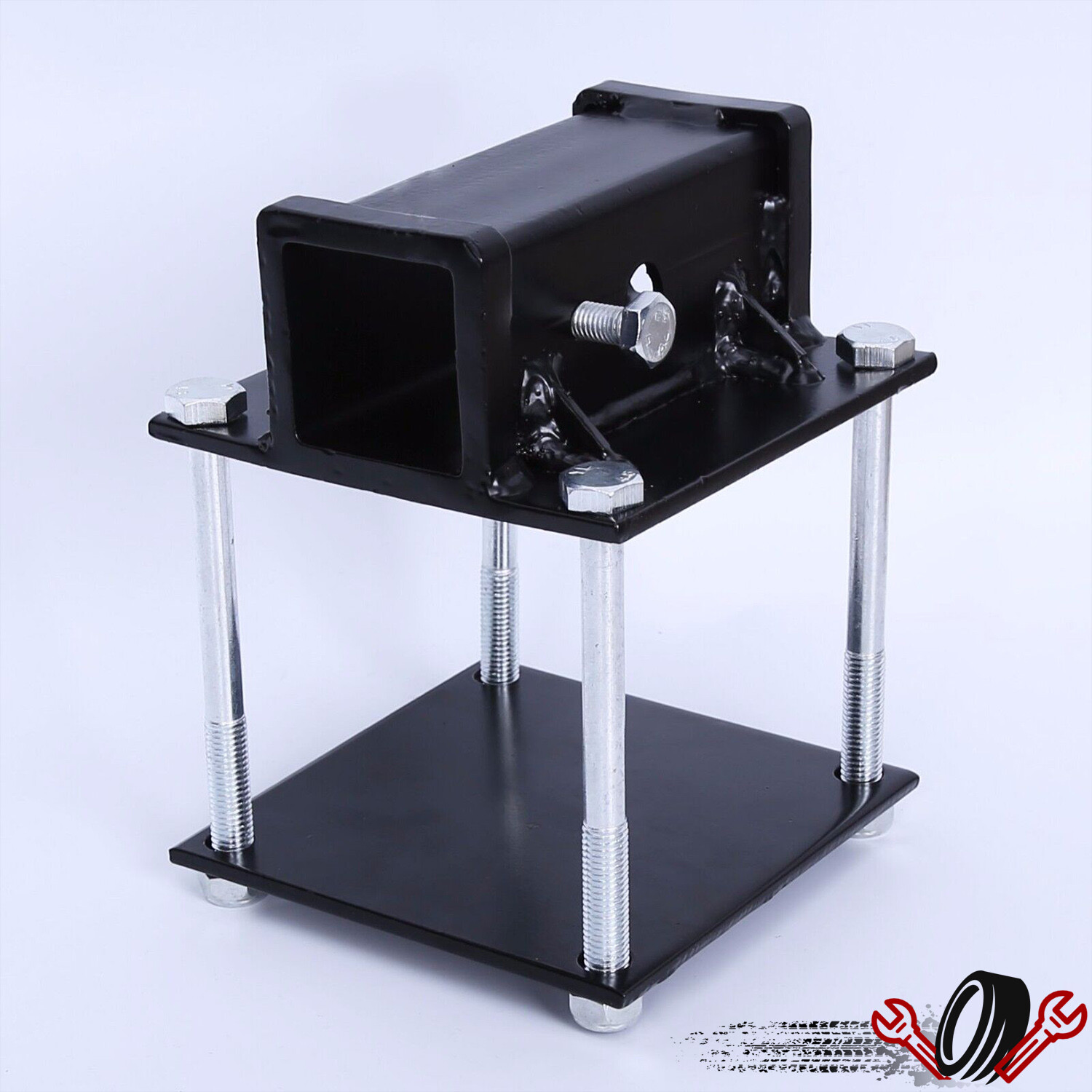 4''- 4.5" Square RV Bumper Receiver Adapter 2'' Hitch Mount Bike Rack Carrier