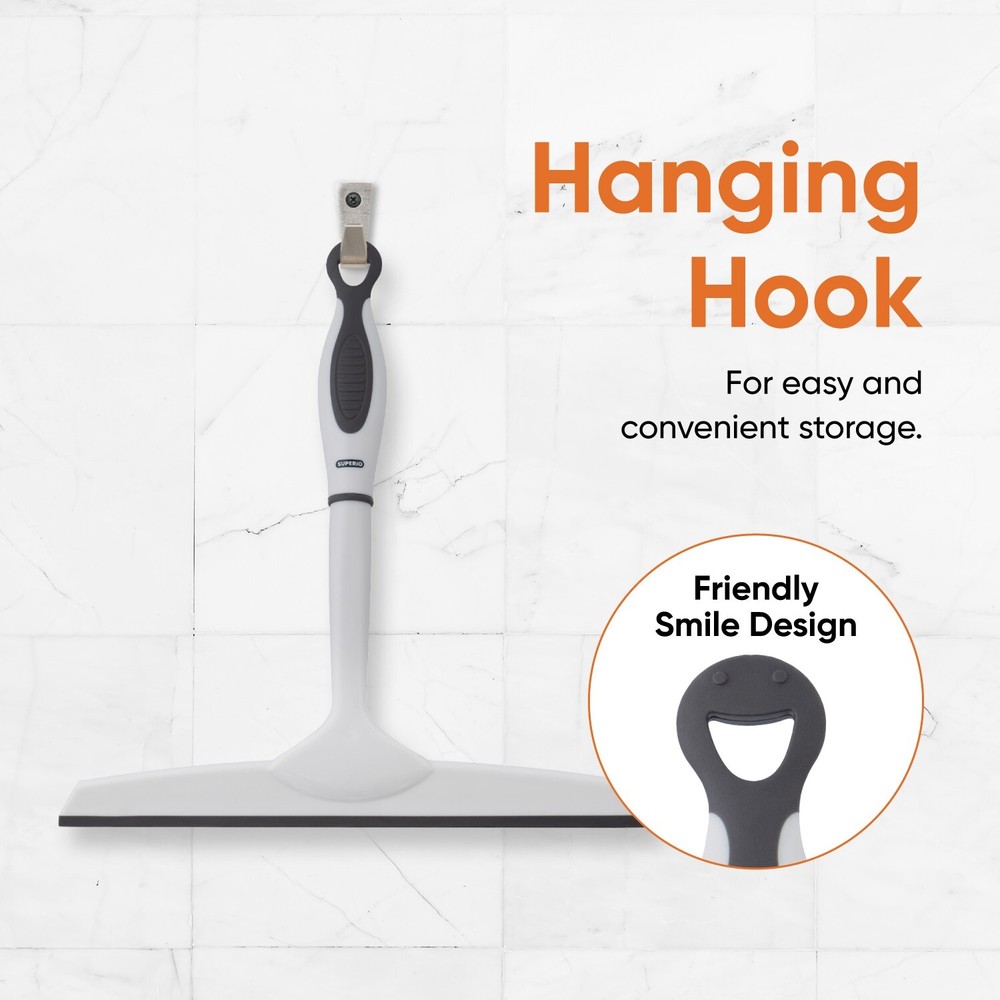 10" Grey Rubber Squeegee with Hanging Loop