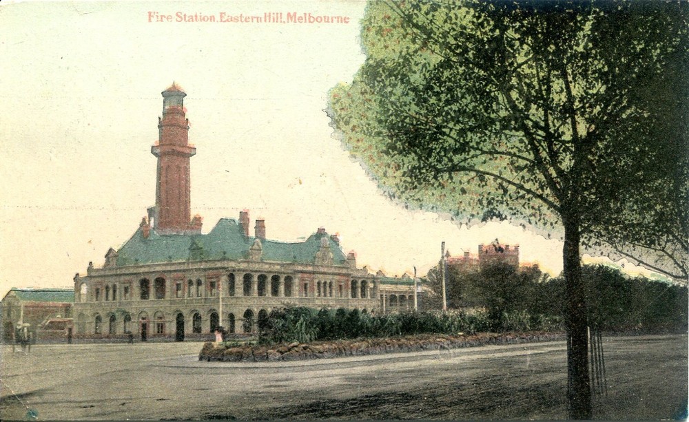 Fire Station, Eastern Hill, Melbourne - Postcard