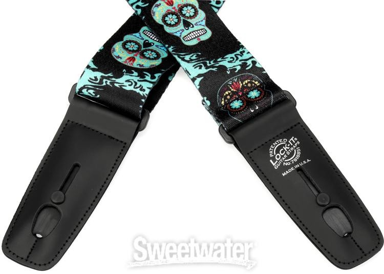 Lock-It Straps Plush Poly Strap - Sugar Skull