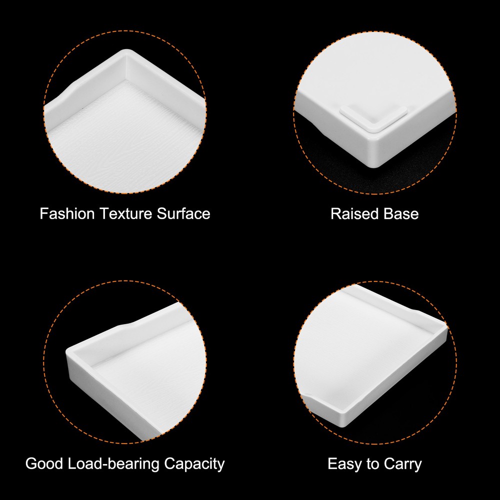 12x9" Fast Food Tray Plastic Multi-Purpose Rectangle Serving Tray