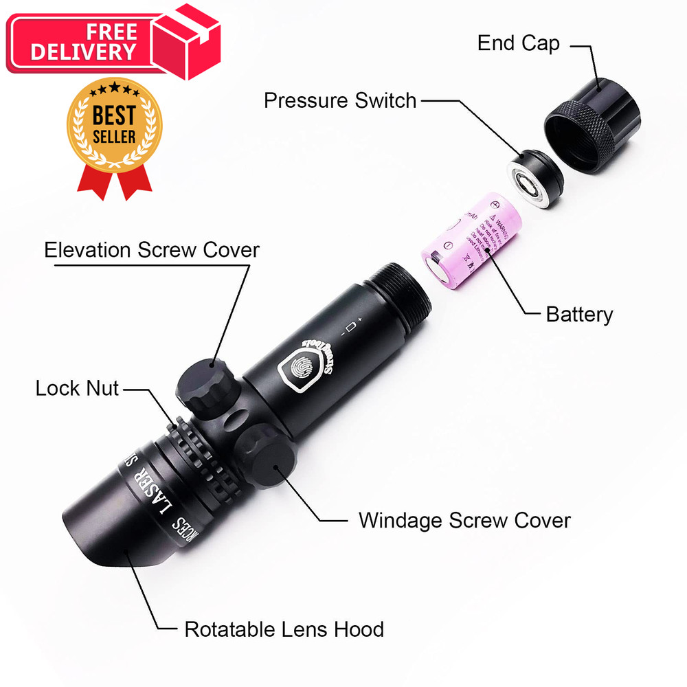 StrongTools Waterproof Red Dot Laser Sight Adjustable for