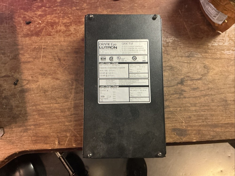 Lutron GRX-TVI Grafix Eye 0-10V Control Interface/Switching Module 100-277V 16A