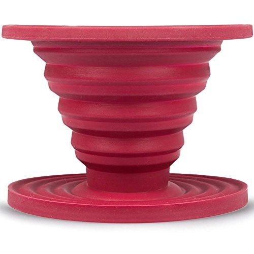 SlickDrip- Collapsible, Reusable Silicone Coffee Dripper- Filter Cone- Easy