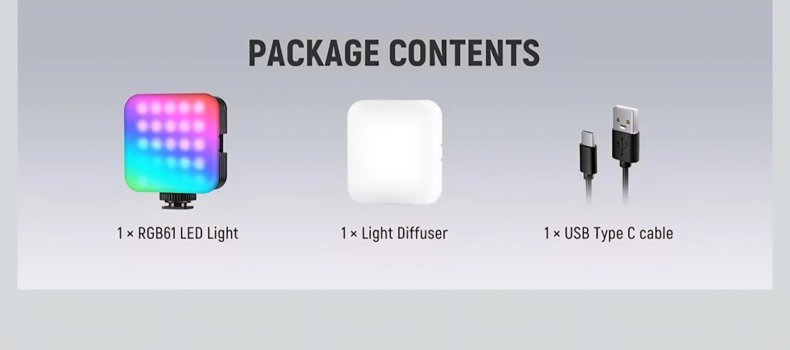 NEEWER Magnetic RGB Camera Light, 360° Full Color RGB61 Small LED Panel BRIGHT!