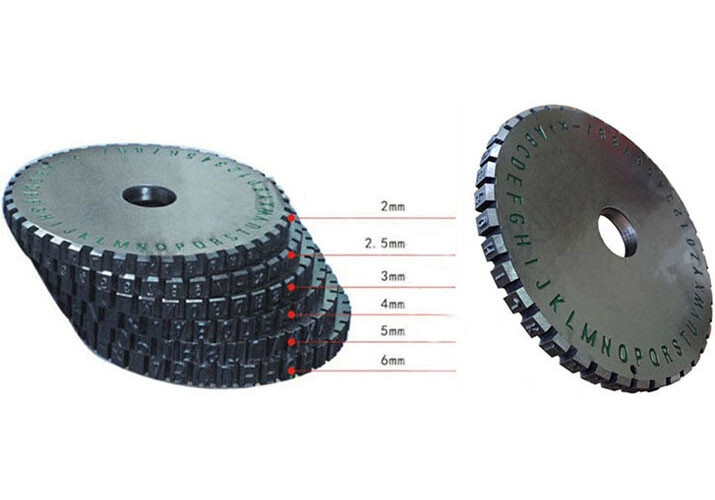 Semi-Automatic Sheet Embosser Label Marking Machine with 4mm Letter Wheel