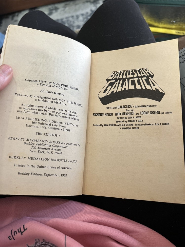 Battlestar Galactica Paperback Book 1978