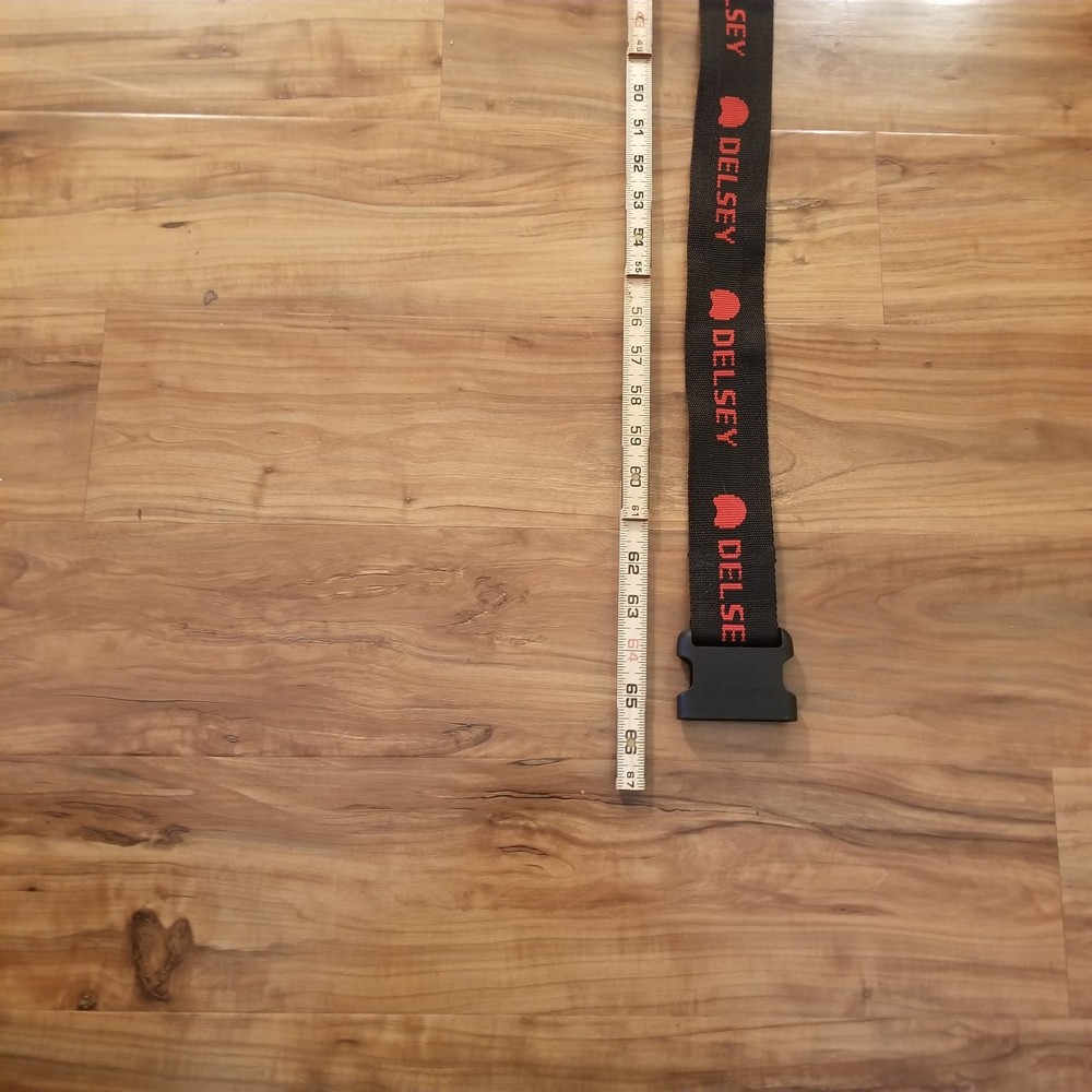 Delsey Luggage Strap Replacement Canvas Weaved Black Red Logo Adjustable