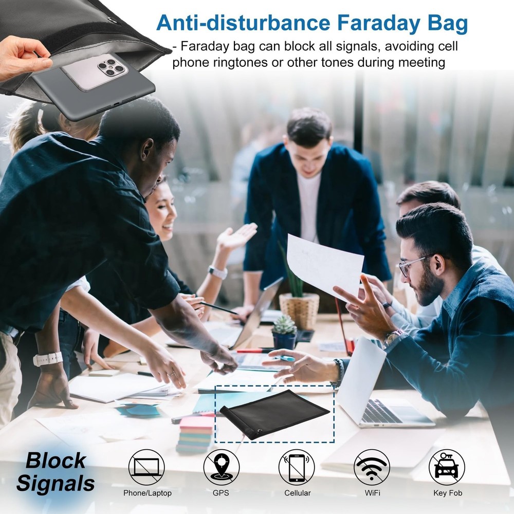 Faraday Bag 4 Pack – Waterproof & Fireproof Signal Blocking Pouch for Lapt