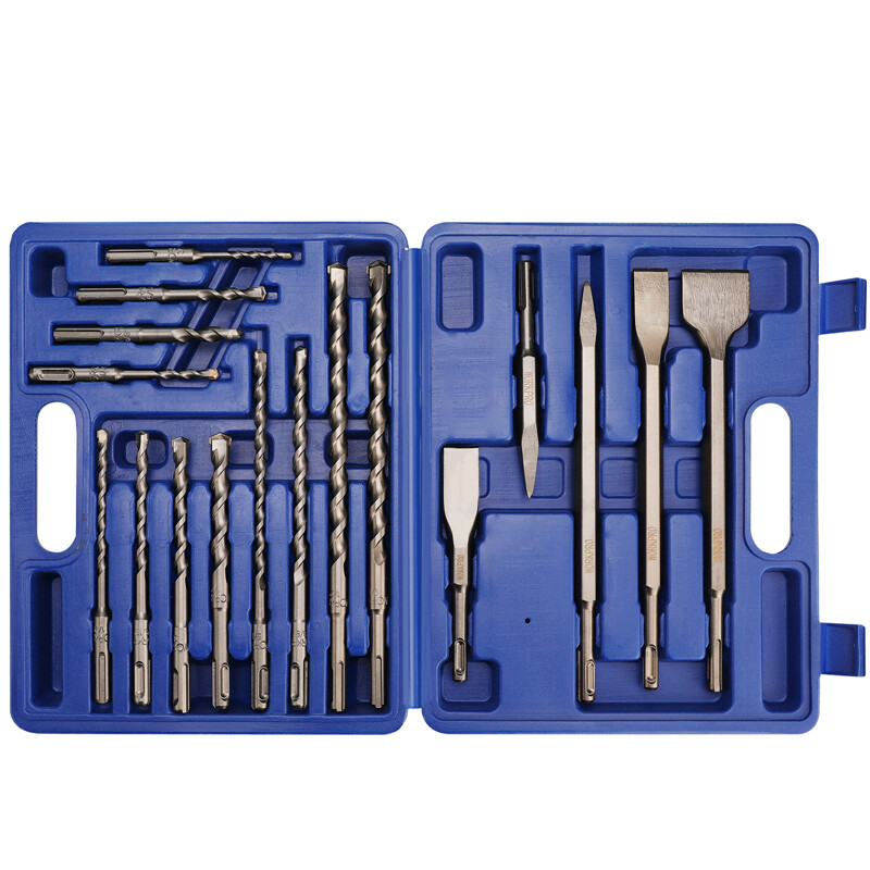 WORKPRO 17PC SDS-Plus Rotary Hammer Drill Bits and Chisel Set for Concrete Stone