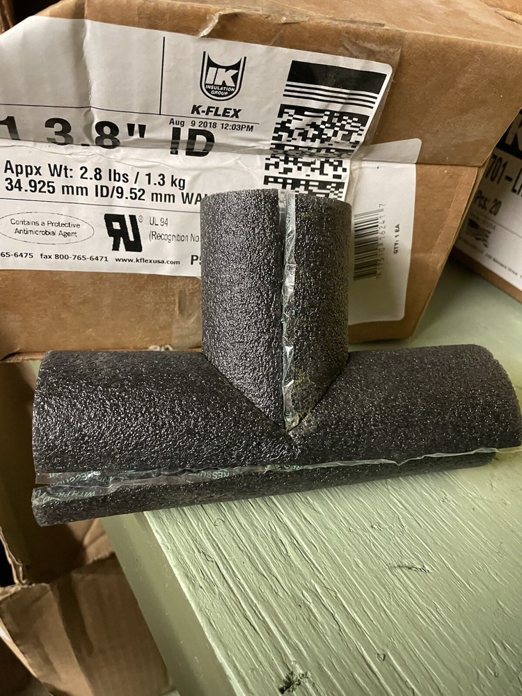 Foam Pipe Covering - 3/8” SS Insulation Polyethylene Tee