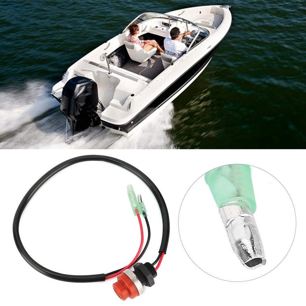 For 1989 Outboard Start Button Boat Button Switch, Start Stop Switch Keyless Pus