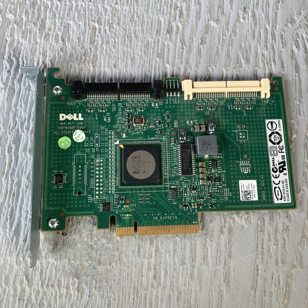 DELL POWEREDGE 0JW063 - E2K-UCS-61 B SAS RAID Controller Card