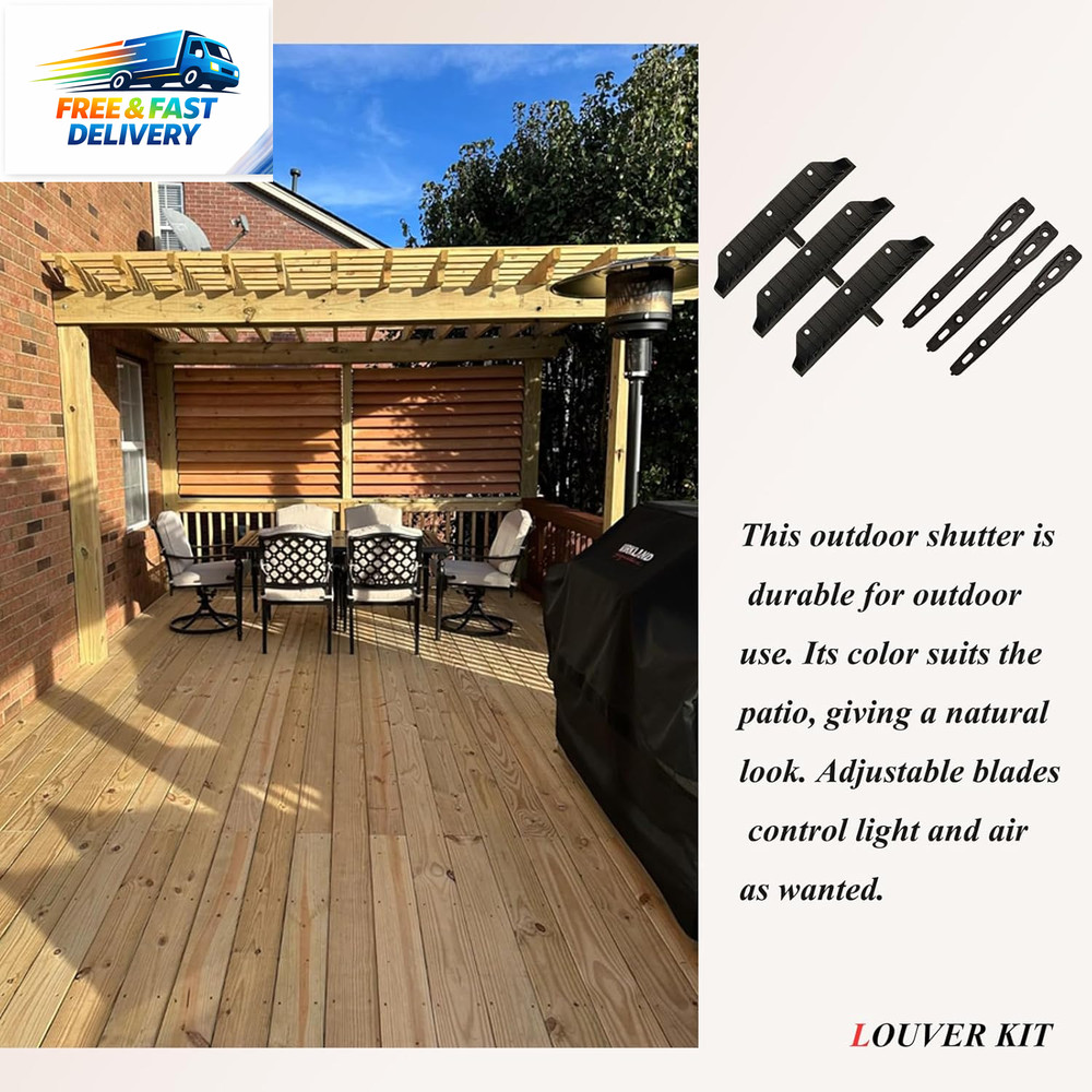 Louver Bracket Kit, Deck Sunblind System, Shutters Hardware System for Windows G