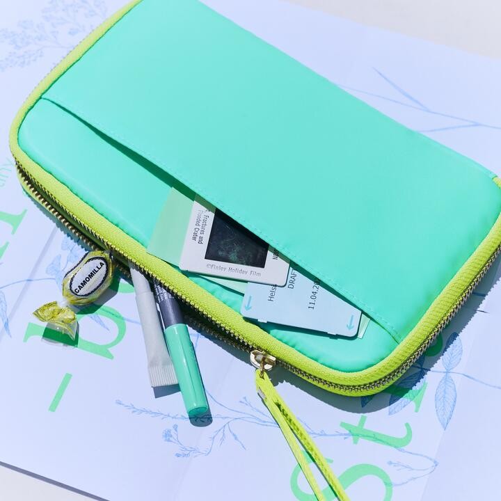 Hobonichi Drawer Pouch Ane Aqua Lime 5.1" x 8.5" New