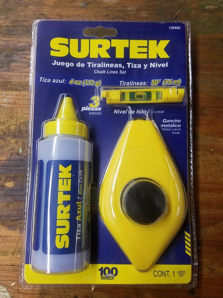 SURTEK CHALK LINE, CHALK AND LINE LEVEL