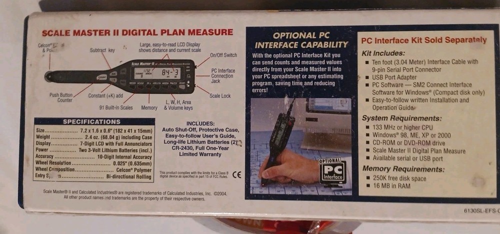 Scale Master II v3.0 6130 Digital Plan Measuring System with Case