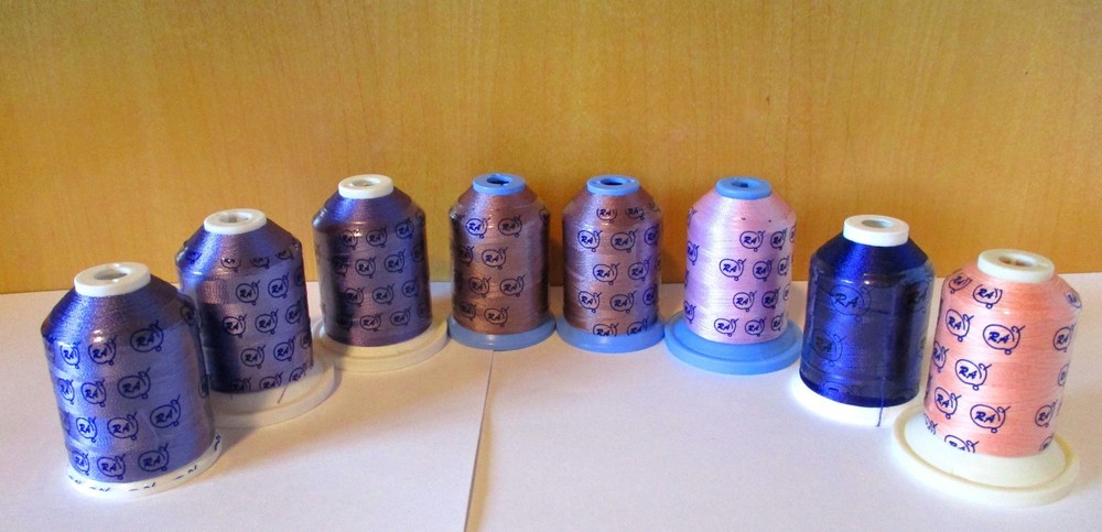 Lot 8~ROBISON-ANTON Polyester Rayon Cotton Embroidery Machine Thread~ New & Used