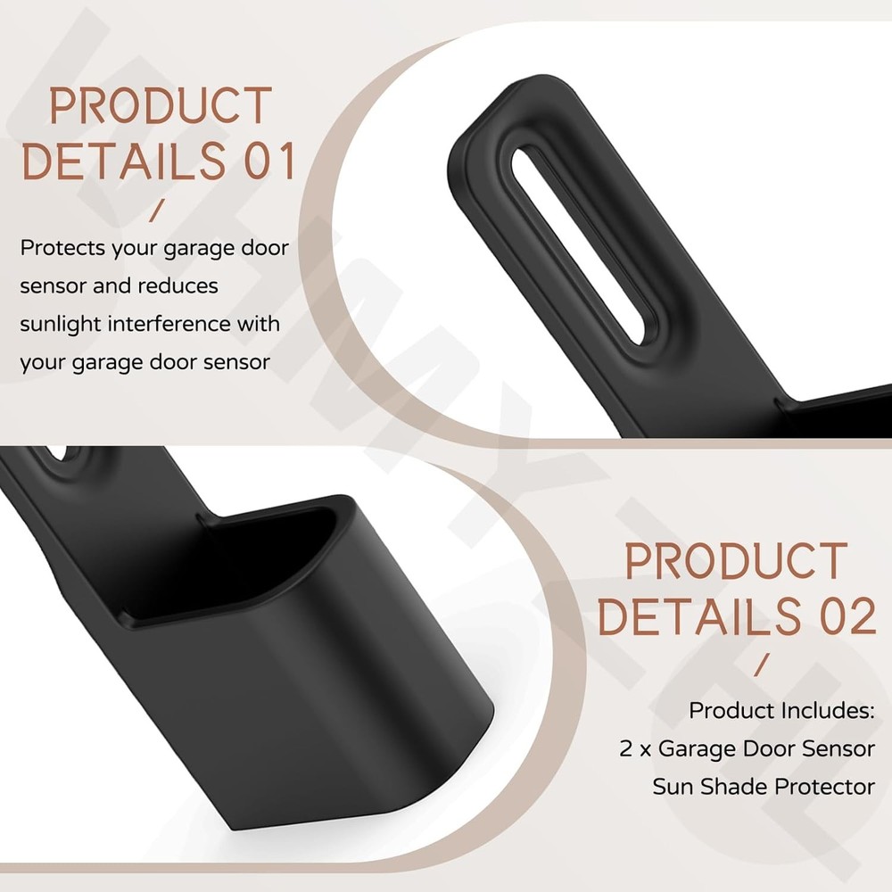 2 Pack Garage Door Sensor Sun Shade Protector | Shield Compatible with Liftmaste