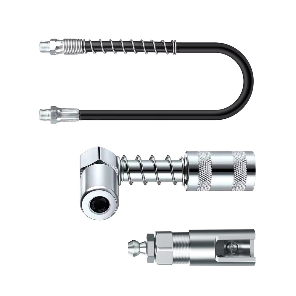 High-quality Right-Angle 90° Push-on Grease Coupler With 1/8 Inch NPT Threads