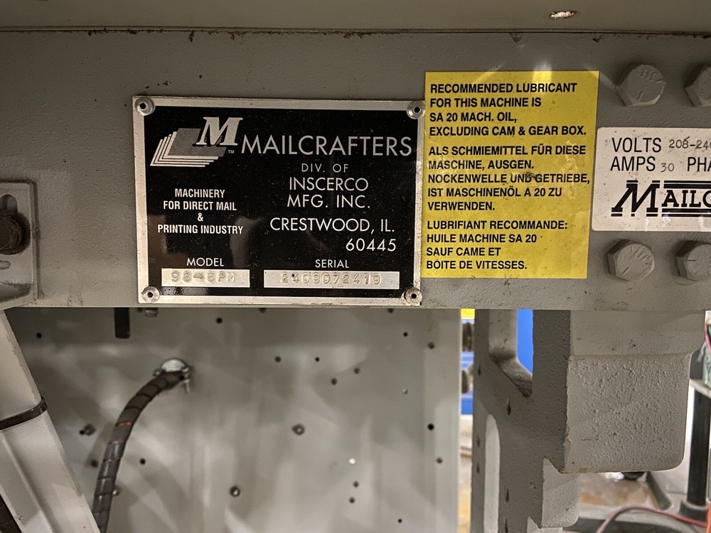 Mailcrafter Edge 9800 Inserter Low Hours!!!