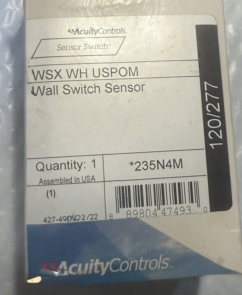 WSX WH USPOM WALL SWITCH SENSOR 235N4M