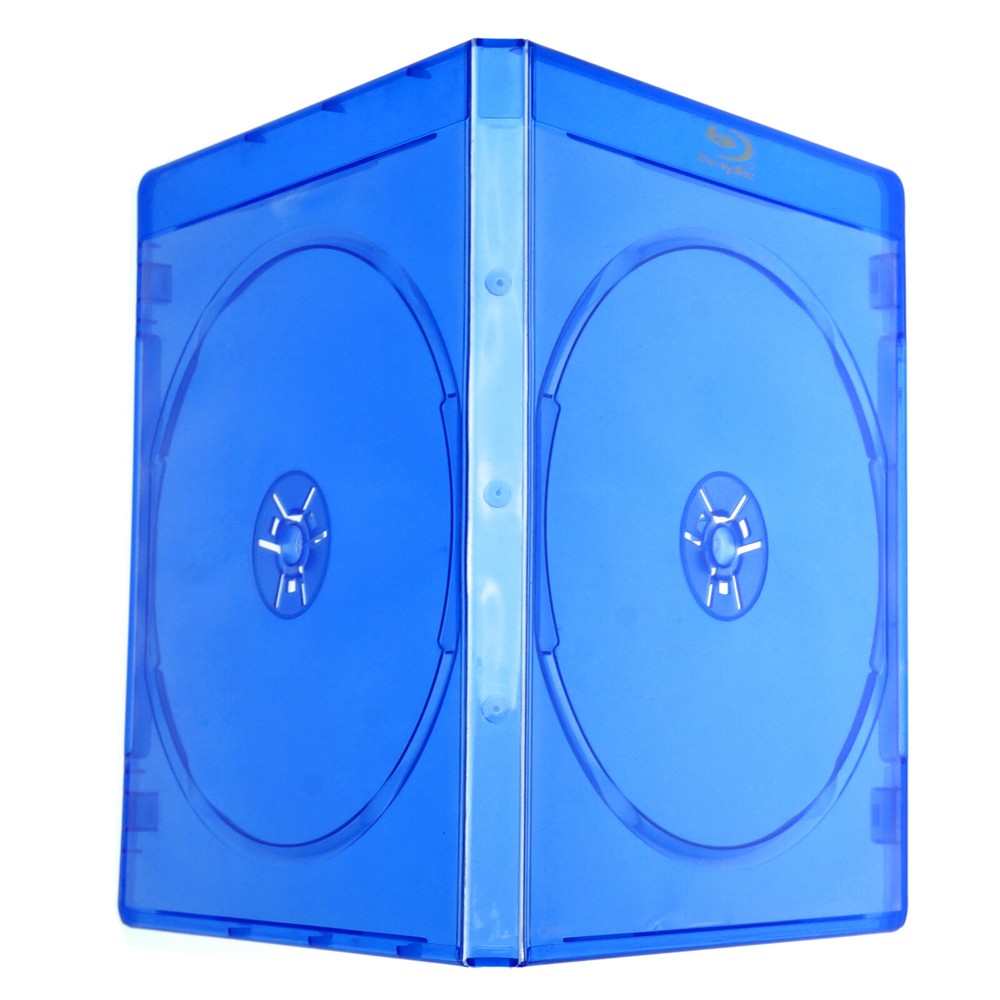 CD DVD Blu-Ray Two Disc Plastic Storage Case 11mm Empty Holder Sleeve Cover