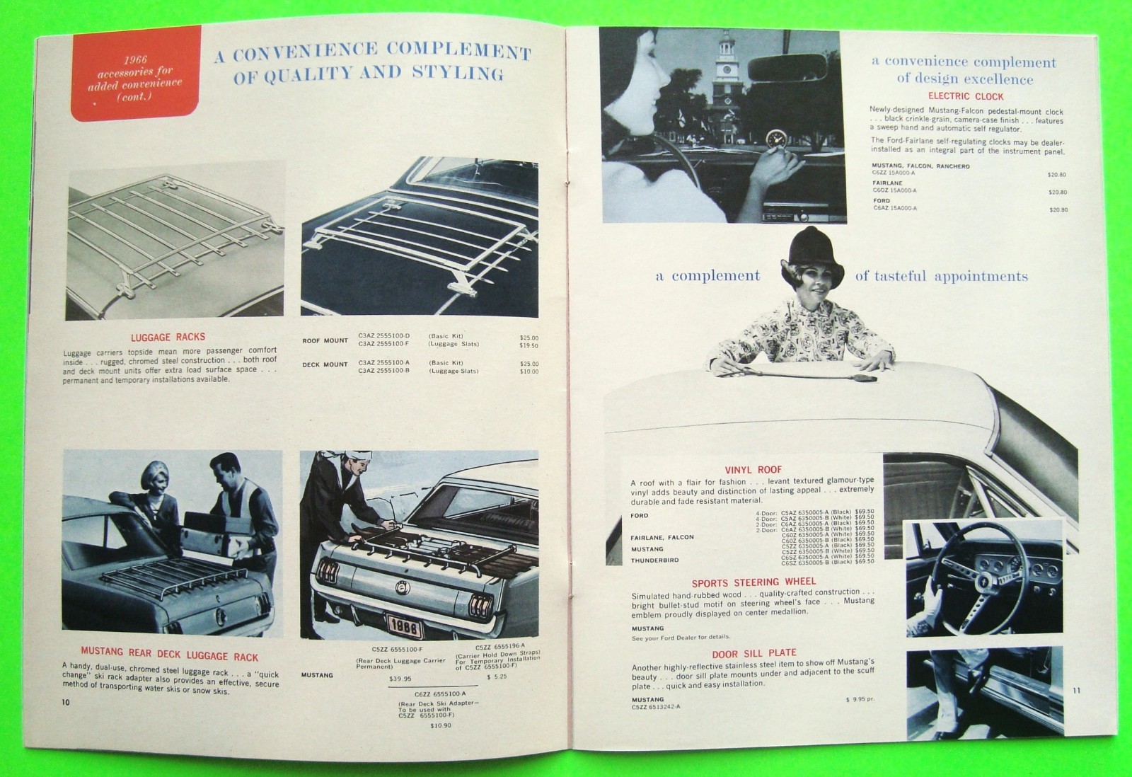 1966 FORD PERFORMANCE ACCESSORIES 32-pg CATALOG Brochure MUSTANG Bronco FAIRLANE