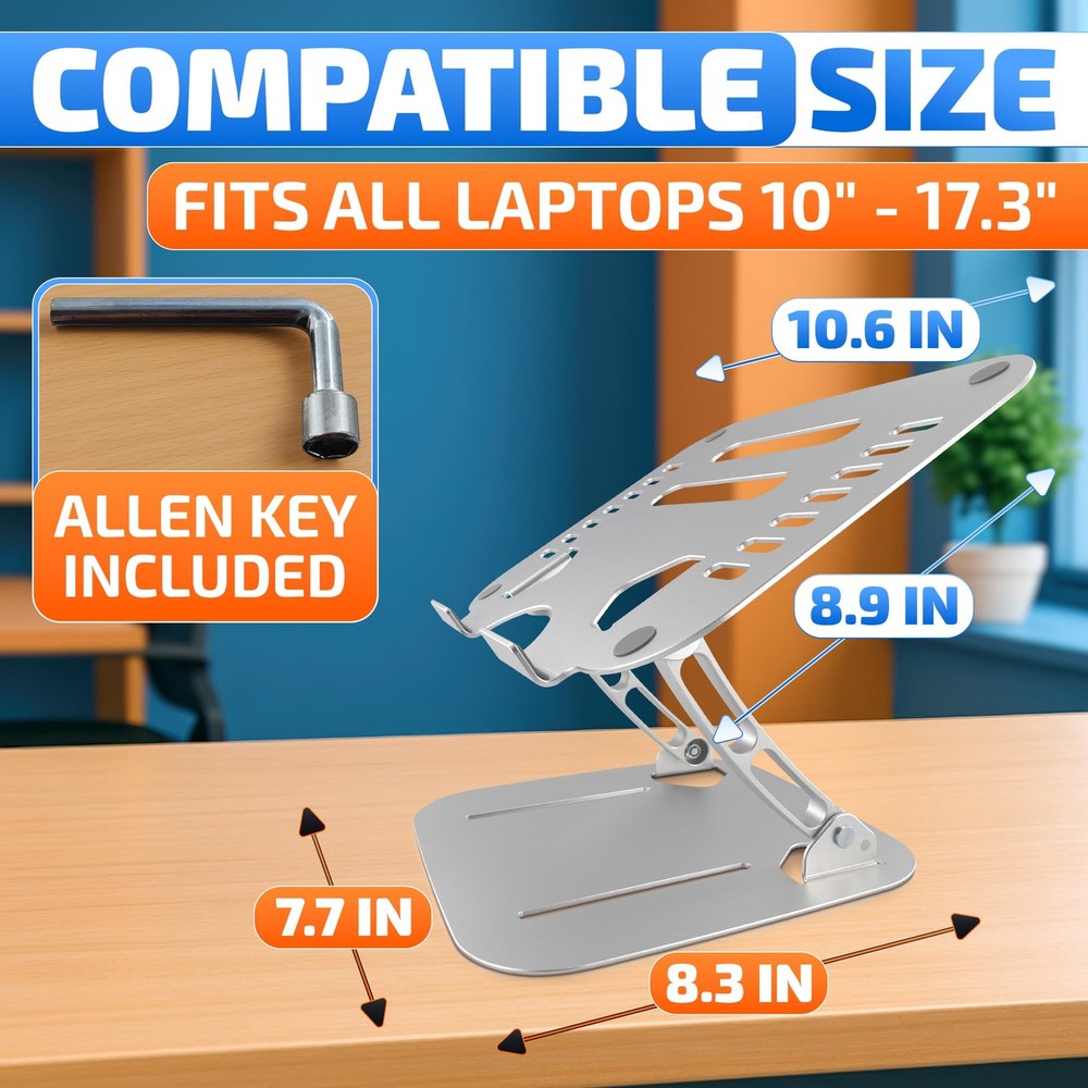 Laptop Stands Height & Angle Adjustable Computer Stand for Laptop -Portable C...