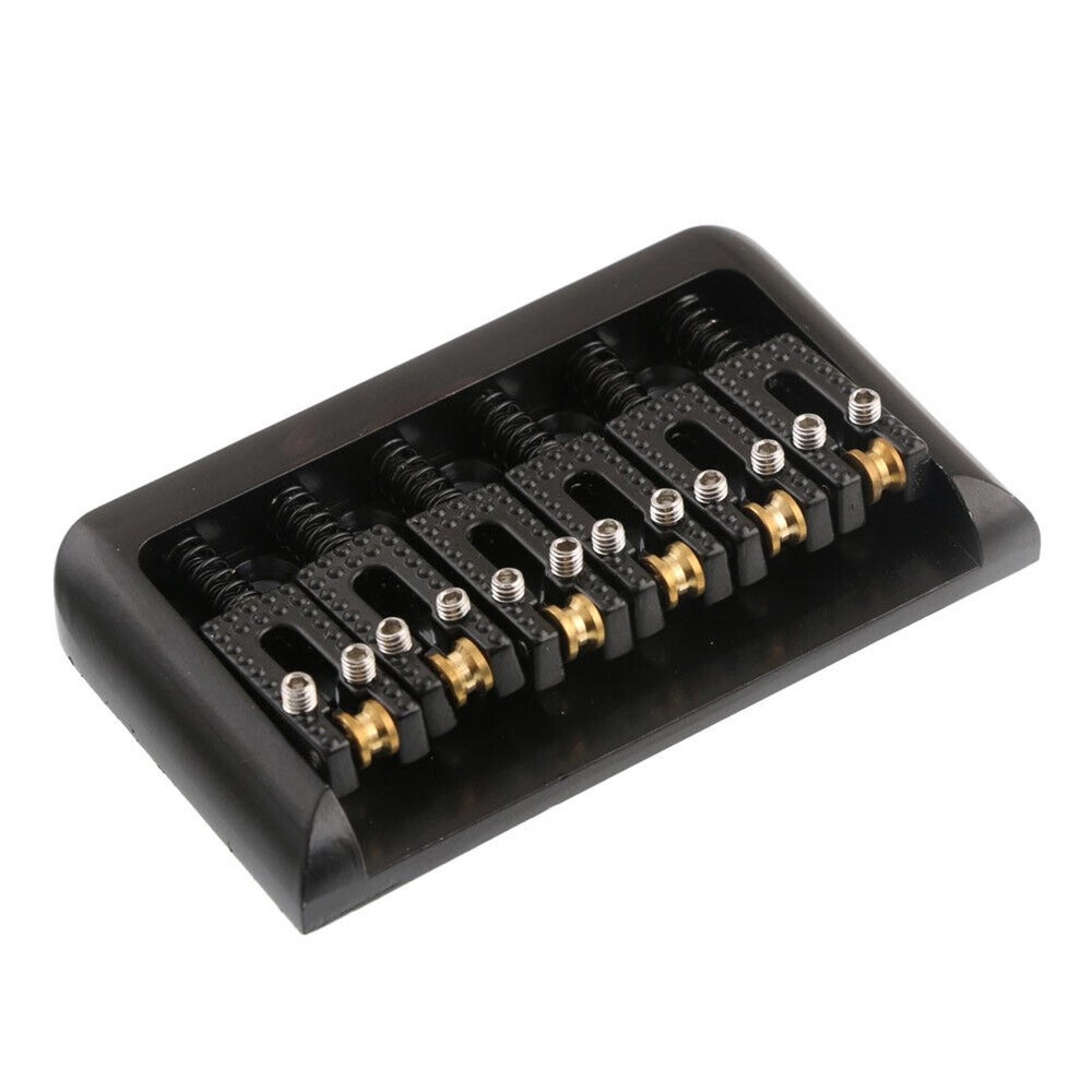 6 String Roller Saddle Hardtail Bridge Durable For Electric Guitar Replacement A