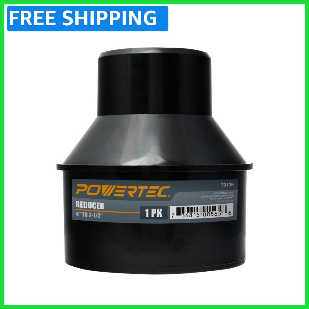 Versatile 4" to 2-1/2" Dust Collection Hose Reducer - Easy Installation