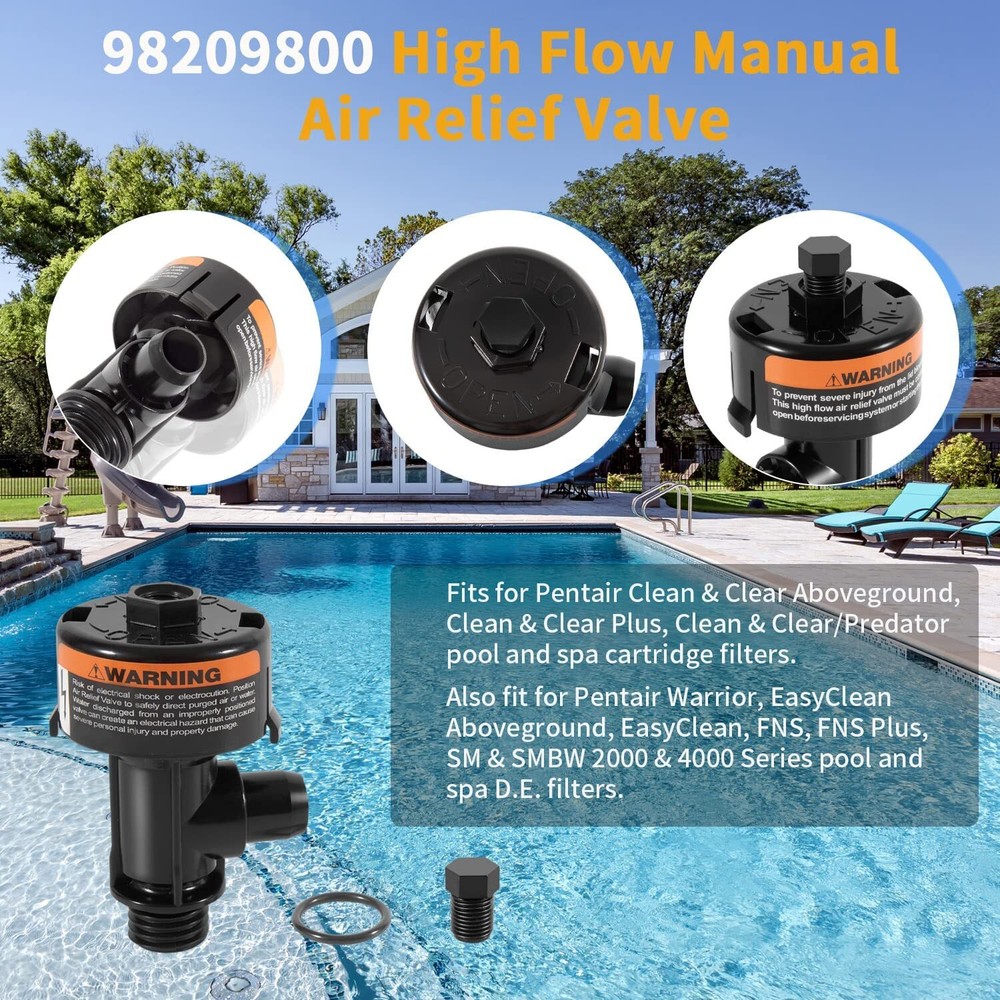 Air Pressure Release Valve Assembly - Compatible with Multiple Pool Filters