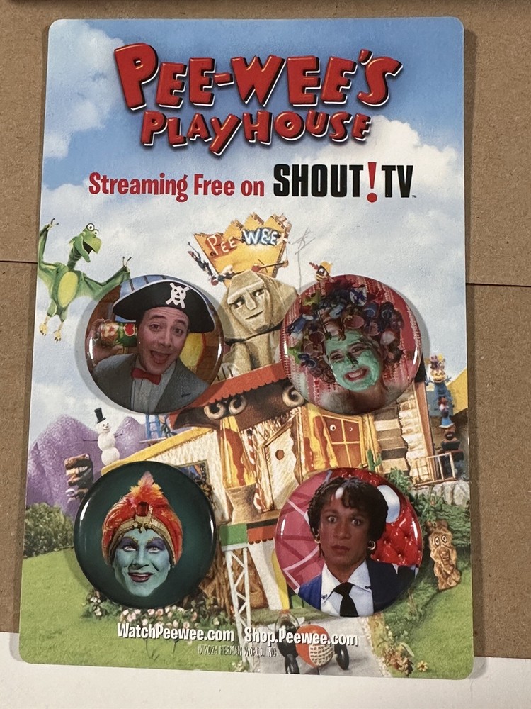 Peewee’s Playhouse Button Set - Shout! TV - SDCC 2024