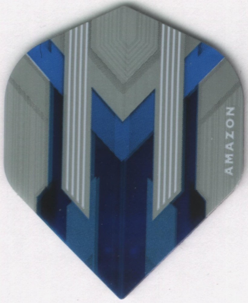 AMAZON Silver/Blue Dart Flights: 3 per set