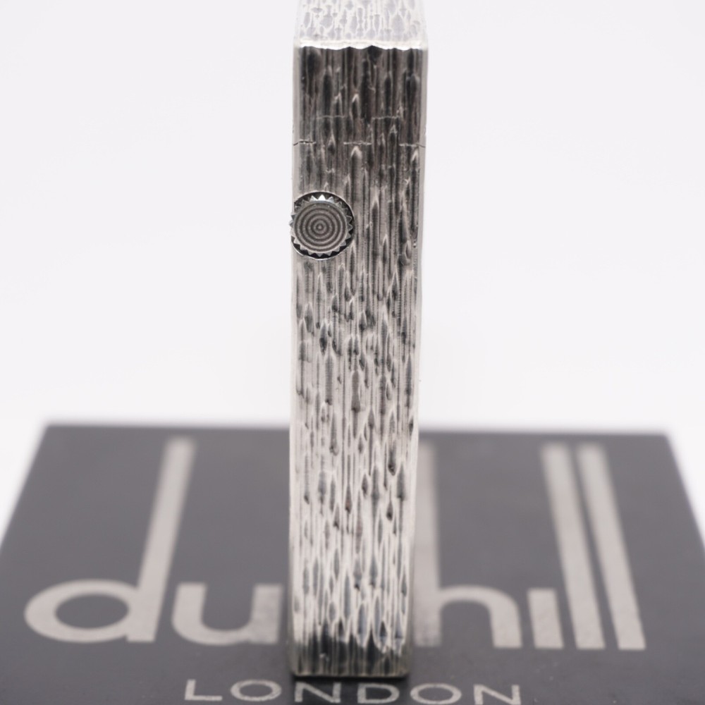 Rare Dunhill Lighter Silver Wood Grain Pattern-Ultrasonically cleaned