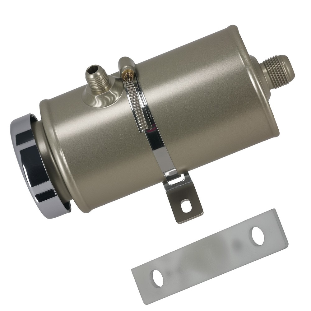 Performance Power Steering Container Universal Silver Aluminum Fluid Tank Kit