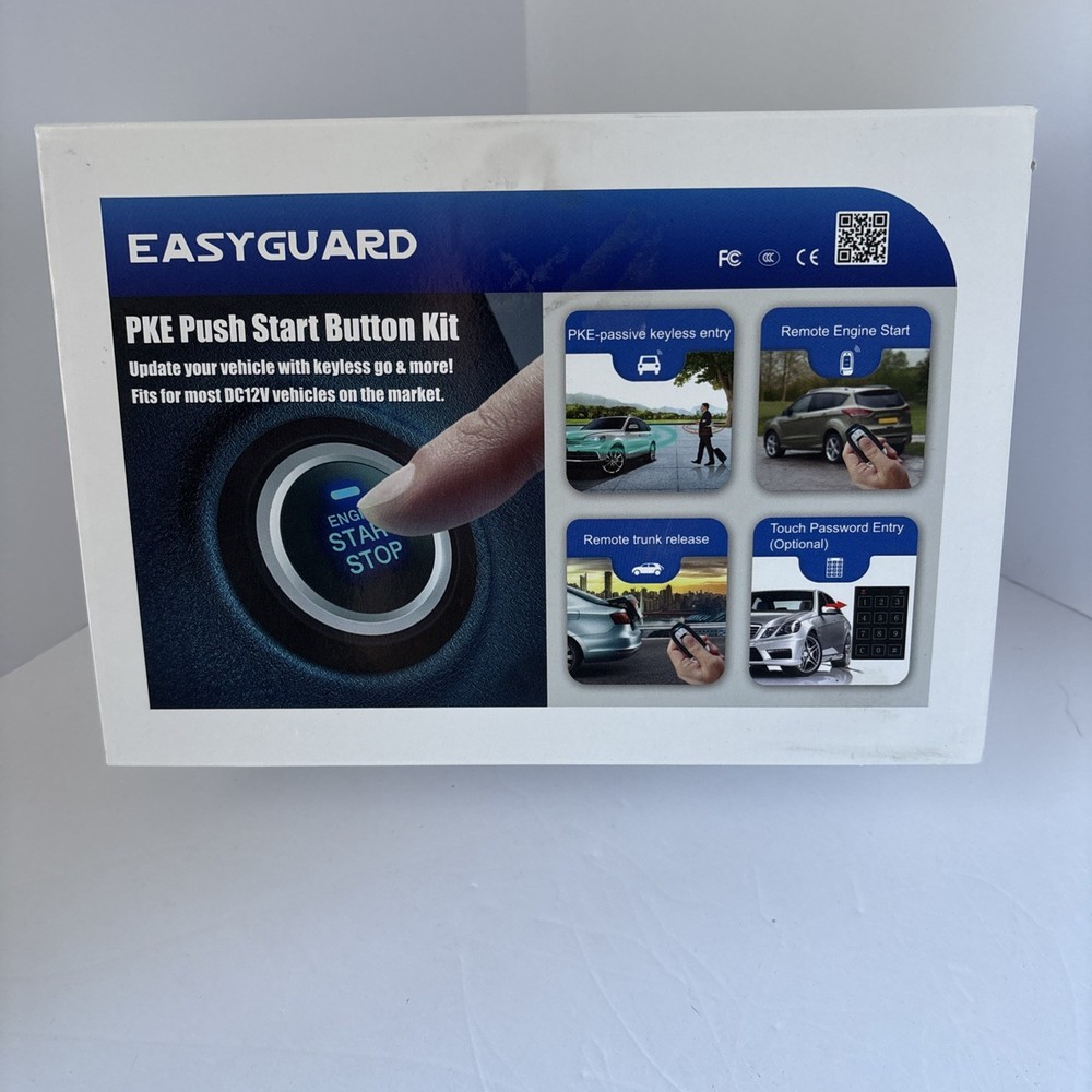 EASYGUARD Pke Auto Start Keyless Entry Car Alarm remote engine start DC12V