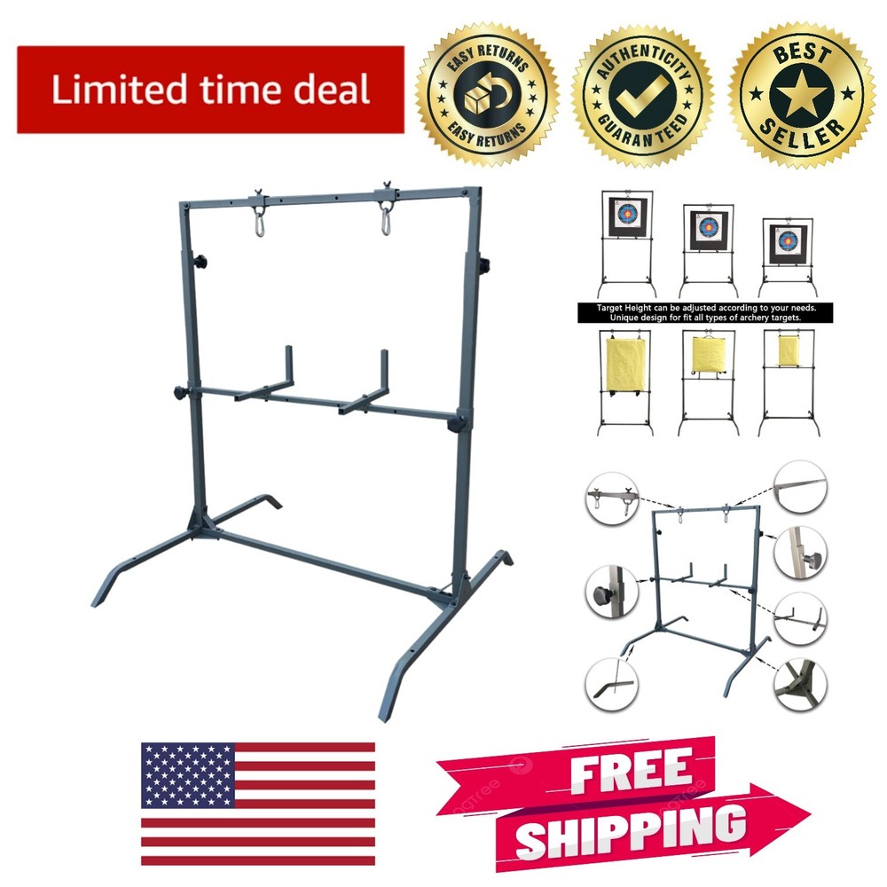 Adjustable Archery Target Stand for Foam Blocks - Sturdy & Versatile Outdoor Use