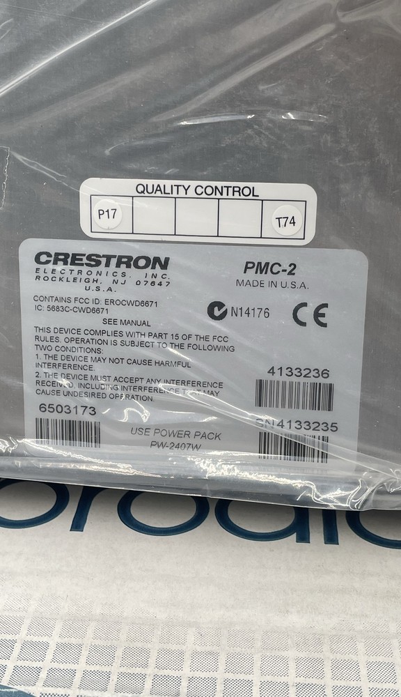 Crestron Prodigy PMC2 Home Automation Control System Kit Remote & Cables Black