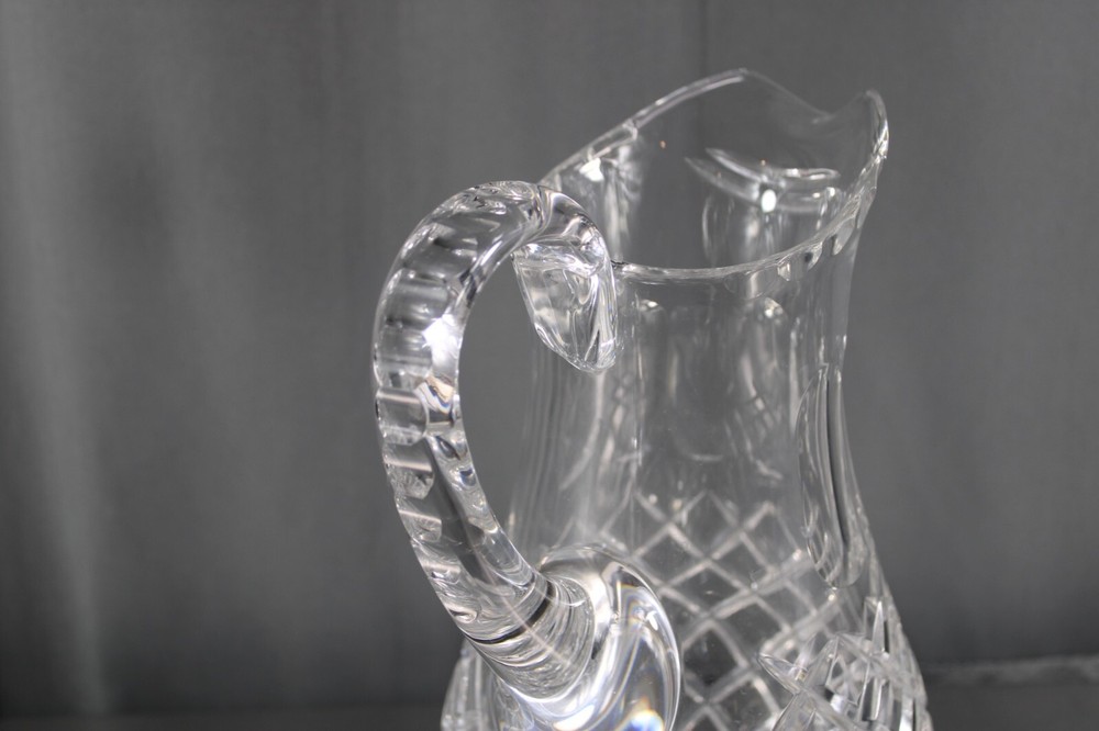 Unmarked Cut Crystal Tall Pitcher 10 1/4"