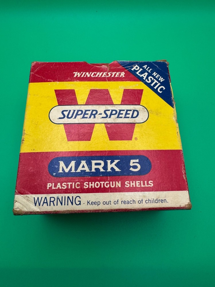 VINTAGE SUPER SPEED MARK 5 SHOTGUN 12 ga SHELLS Box Empty