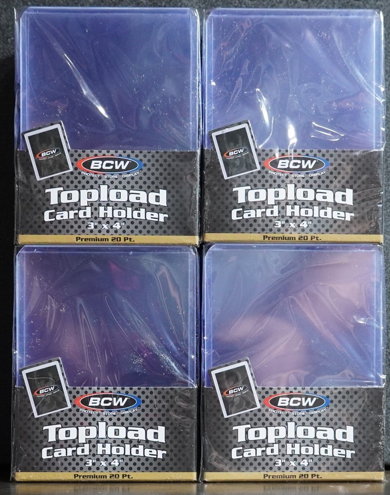 (100) Standard Size 3x4" Premium Toploader Card Holders (20 Pt. Thickness) BCW