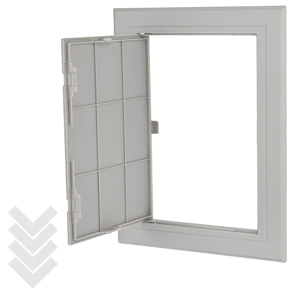 1-Pack Access Panel for Drywall, 5.7x8" Plastic Self Adhesive Cover [Gray]